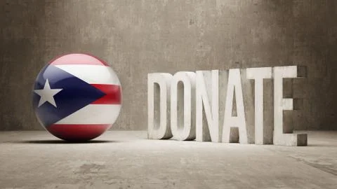 Puerto Rico. Donate  Concept Stock Illustration