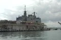 Puerto Rico - The Eagle tall slailing ship docks in Pier 1 time-lapse Footage