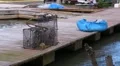 Puerto Rico - Fish Trap Fishing Net Small Pier Dock HD Footage