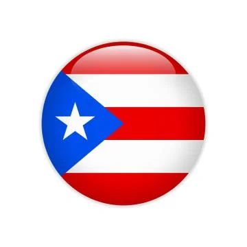 Puerto Rico flag on button Illustrazione stock
