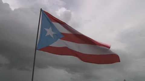 Puerto Rico flag Stock-Footage 32864437