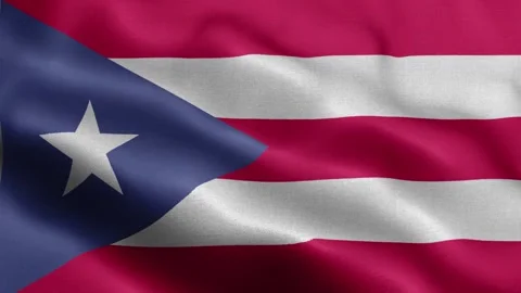Puerto Rico flag Front Stock Footage 318668061