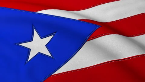 Puerto Rico Flag Loop Stock Footage 241257593