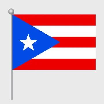 Puerto Rico flag vector template background realistic copy Stock Illustration