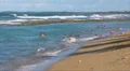 Puerto Rico - HD People in Rocky Beach forming a natural salt water pool HD Footage