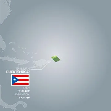 Puerto Rico information map. Stock Illustration