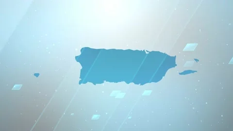 Puerto Rico Map Background Stock Footage 197953339