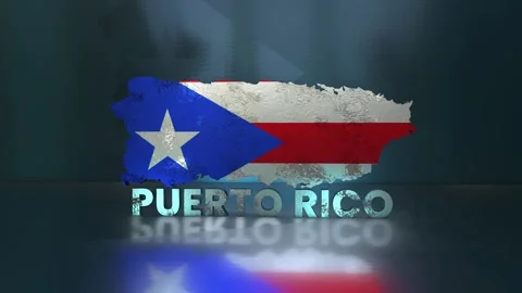 Puerto Rico Map Stock Footage 283073934