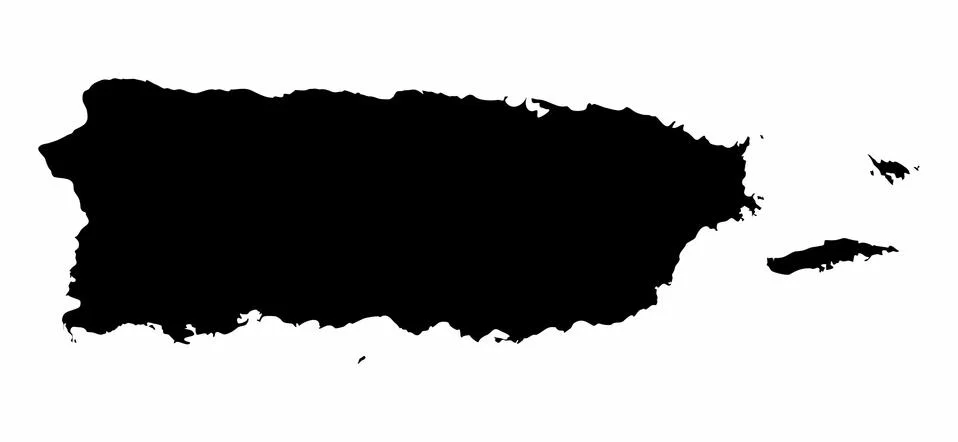 Puerto Rico map Stock Illustration