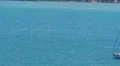 Puerto Rico - Motorsailer in San Juan Harbor HD Footage