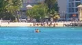 Puerto Rico - People in Kayak heading to Condado Beach HD Footage