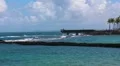 Puerto Rico - People in Ocean observation deck HD Footage