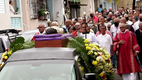PUERTO RICO - Procession of Good Friday , Vega  Baja Catholic Church Stock Footage 237787266