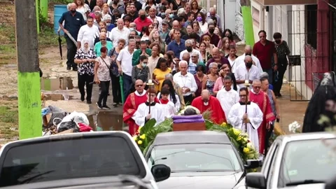 PUERTO RICO - Procession of Good Friday , Vega  Baja Catholic Church Stock Footage 237787270