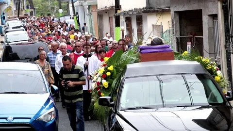 PUERTO RICO - Procession of Good Friday , Vega  Baja Catholic Church Stock Footage 237787341