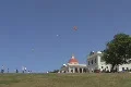 Puerto Rico - San Juan: Flying kites at El Morro Footage
