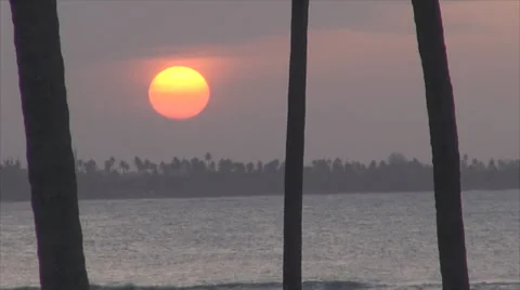 Puerto Rico Sunset Close up Stock Footage 34302406