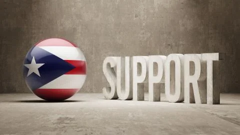 Puerto Rico. Support Concept. Stock Illustration