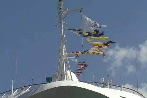 Puerto Rico - Waiving nautical flags Stock Footage 661353