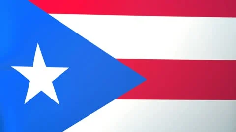 Puerto Rico Waving Flag Stock Footage 10762365
