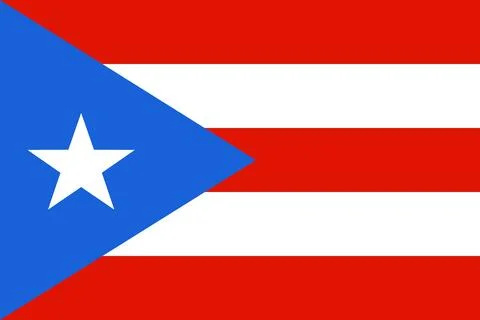 Puerto Rico waving flag pattern background. Realistic national flag design... Stock Illustration