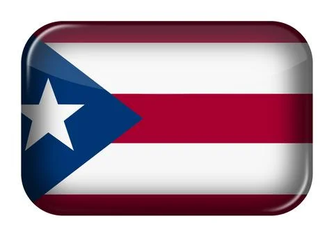 Puerto Rico web icon button Stock Illustration