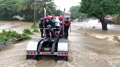 Puerto Rico is without power or water and with devastated areas after the hurric Stock Footage 211512335