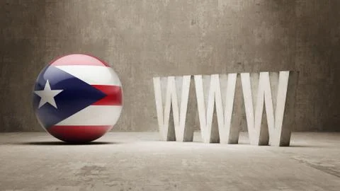 Puerto Rico. WWW Concept. Stock Illustration