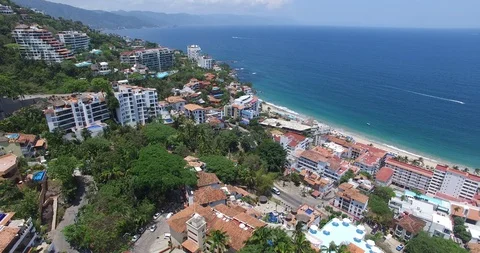 Puerto Vallarta by drone 10 Stock Footage 128666431