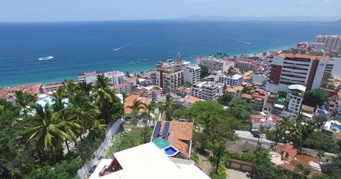 Puerto Vallarta by drone 7 Stock Footage 128666031