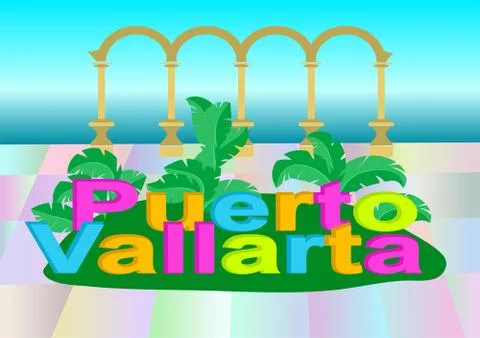 Puerto Vallarta Stock Illustration