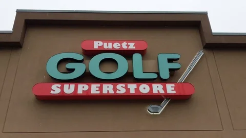 Puetz Golf Sign Stock Footage 108960743