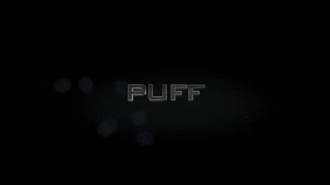 Puff 3D title metal text on black alpha channel background Stock Footage 257030377