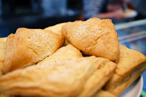 Puff with chicken Stock Photos