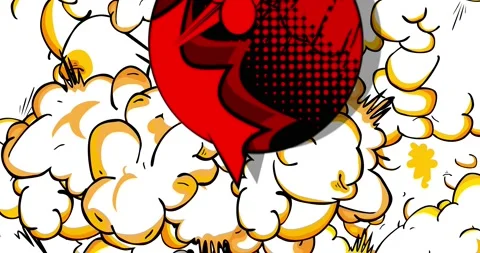 Puff Comic book effect word Stock Footage 164579901
