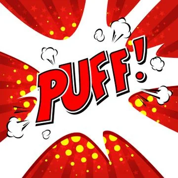 Puff! Comic Speech Bubble, Cartoon Illustrazione stock