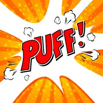 Puff! Comic Speech Bubble, Cartoon Stock Illustration
