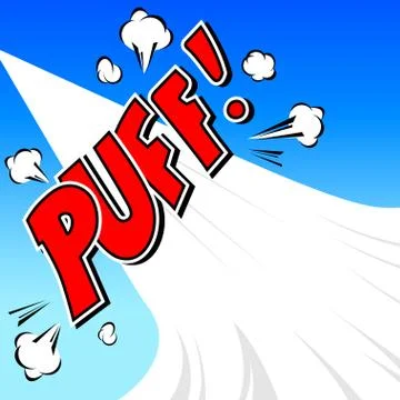 Puff! Comic Speech Bubble, Cartoon Stock Illustration