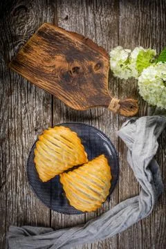 Puff pastry apple. Stock Photos