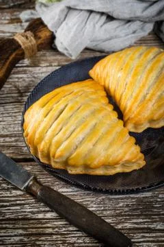 Puff pastry apple. Stock Photos