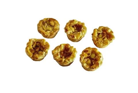 Puff pastry baskets with apples 7 Foto stock