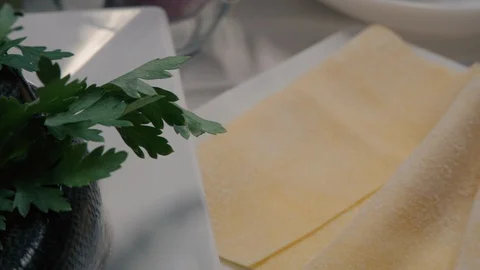 Puff pastry close up Stock Footage 87761075