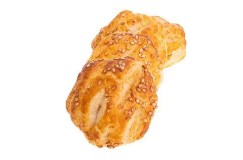 Puff pastry isolated Stock Photos