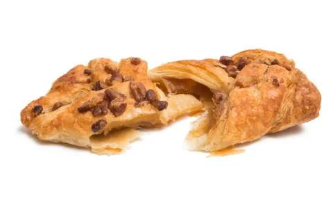 Puff pastry with nuts isolated Stock Photos