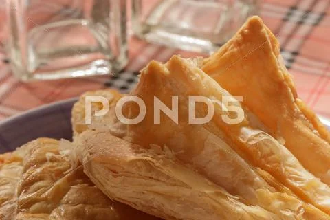 Puff pastry pie Stock Photos