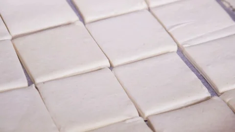 Puff Pastry Ready For Baking Stock Footage 99086267