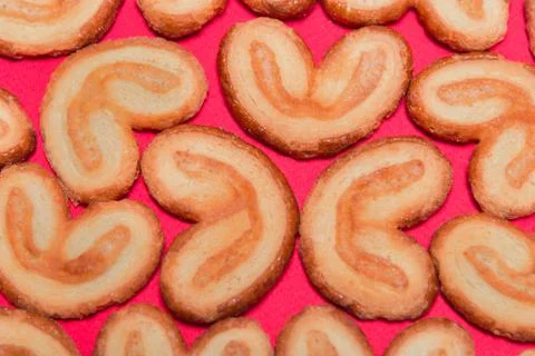Puff pastry with sugar Stock Photos
