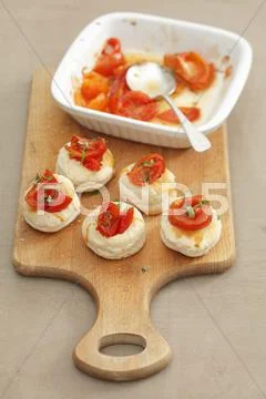 Puff Pastry Tartlets With Cherry Tomatoes