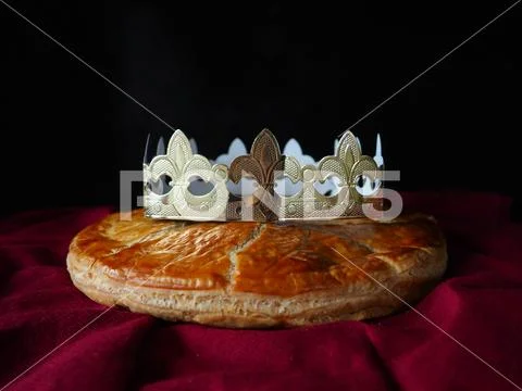 Puff pastry Twelfth Night cake Stock Photos