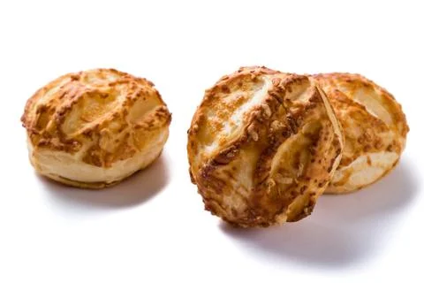 Puff pastry on white Stock Photos